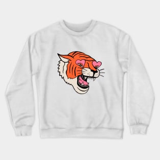 Tiger Heart Eyes Crewneck Sweatshirt